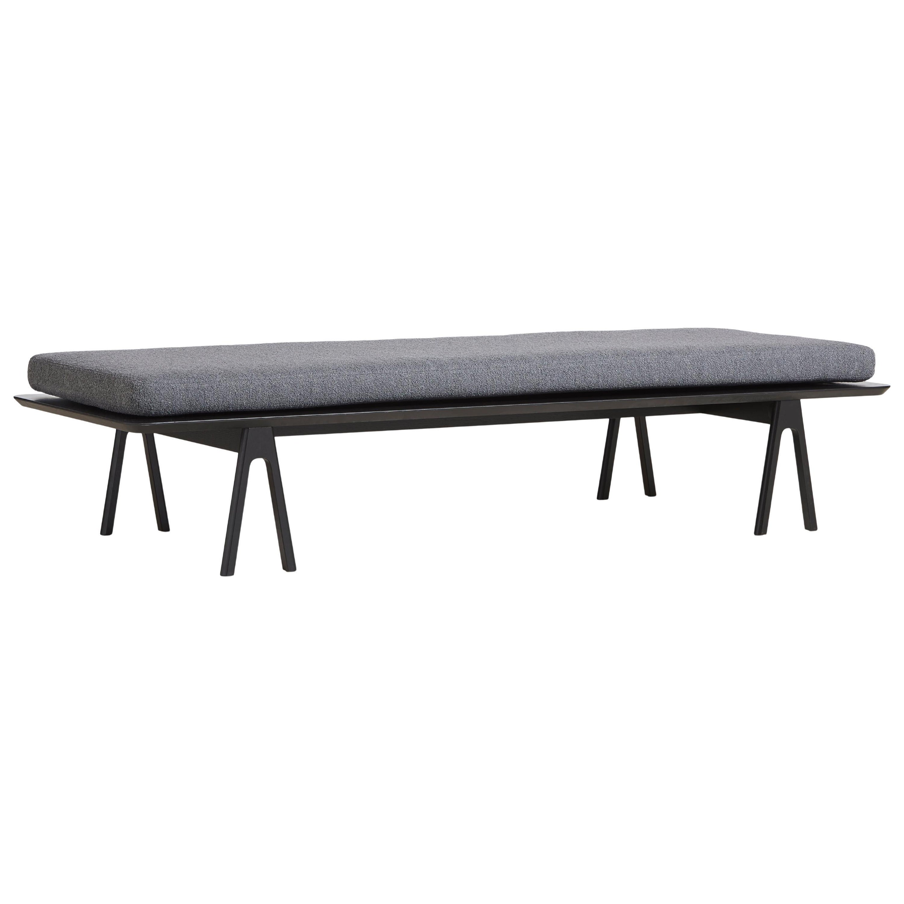 Grey Black Boucle Level Daybed by Msds Studio