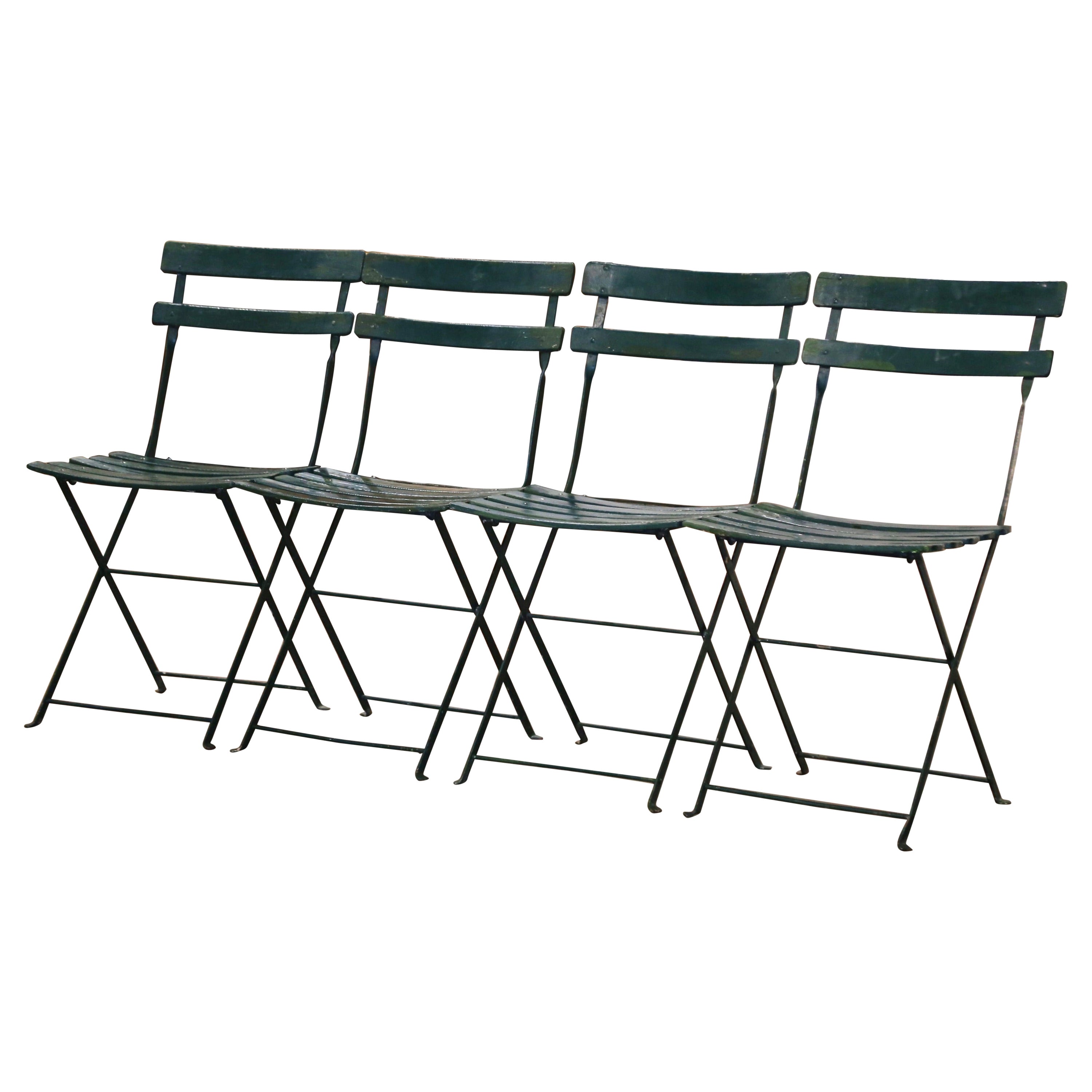 Pair of Danish Folding Mahogany Garden Chairs at 1stDibs