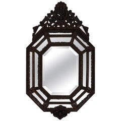 Vintage Flemish 19th Century Marginal  Repousse Mirror, circa 1880