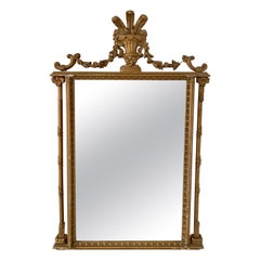 Antique Giltwood Prince of Wales Wall Mirror