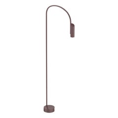 Grande lampe à base flos Caule Bollard 2700K en marron foncé avec abat-jour régulier