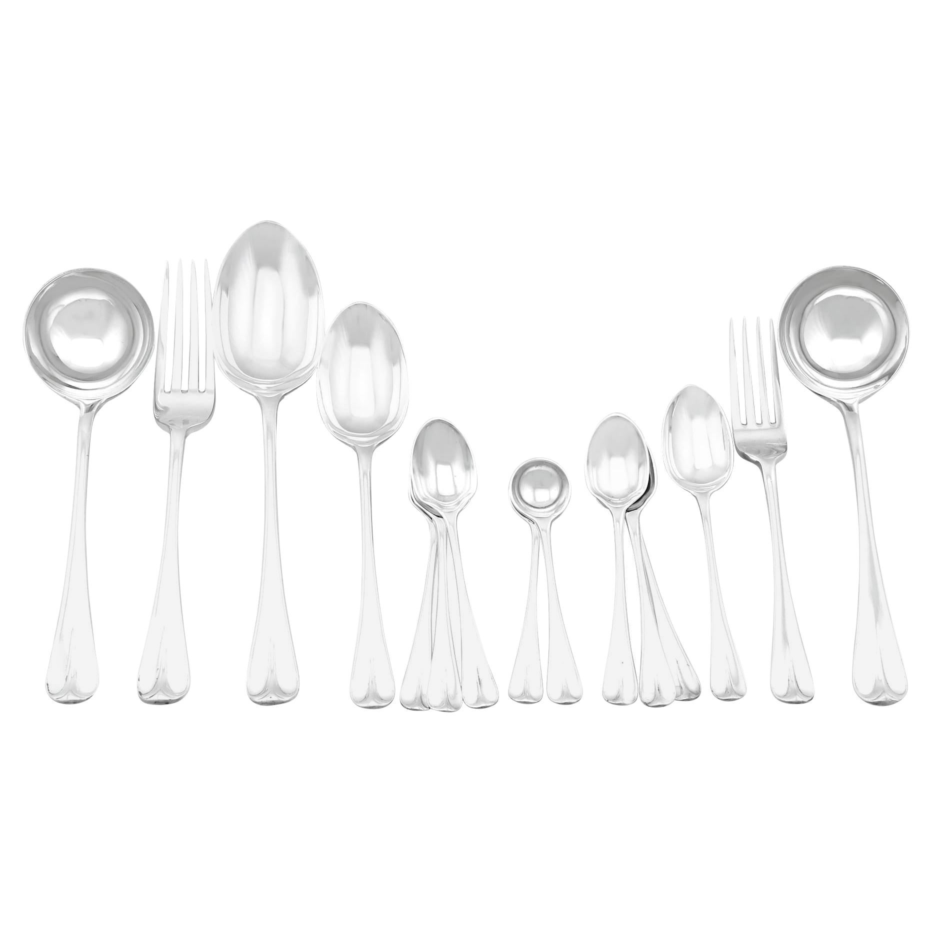 Antica mensa di posate in argento sterling di epoca edoardiana