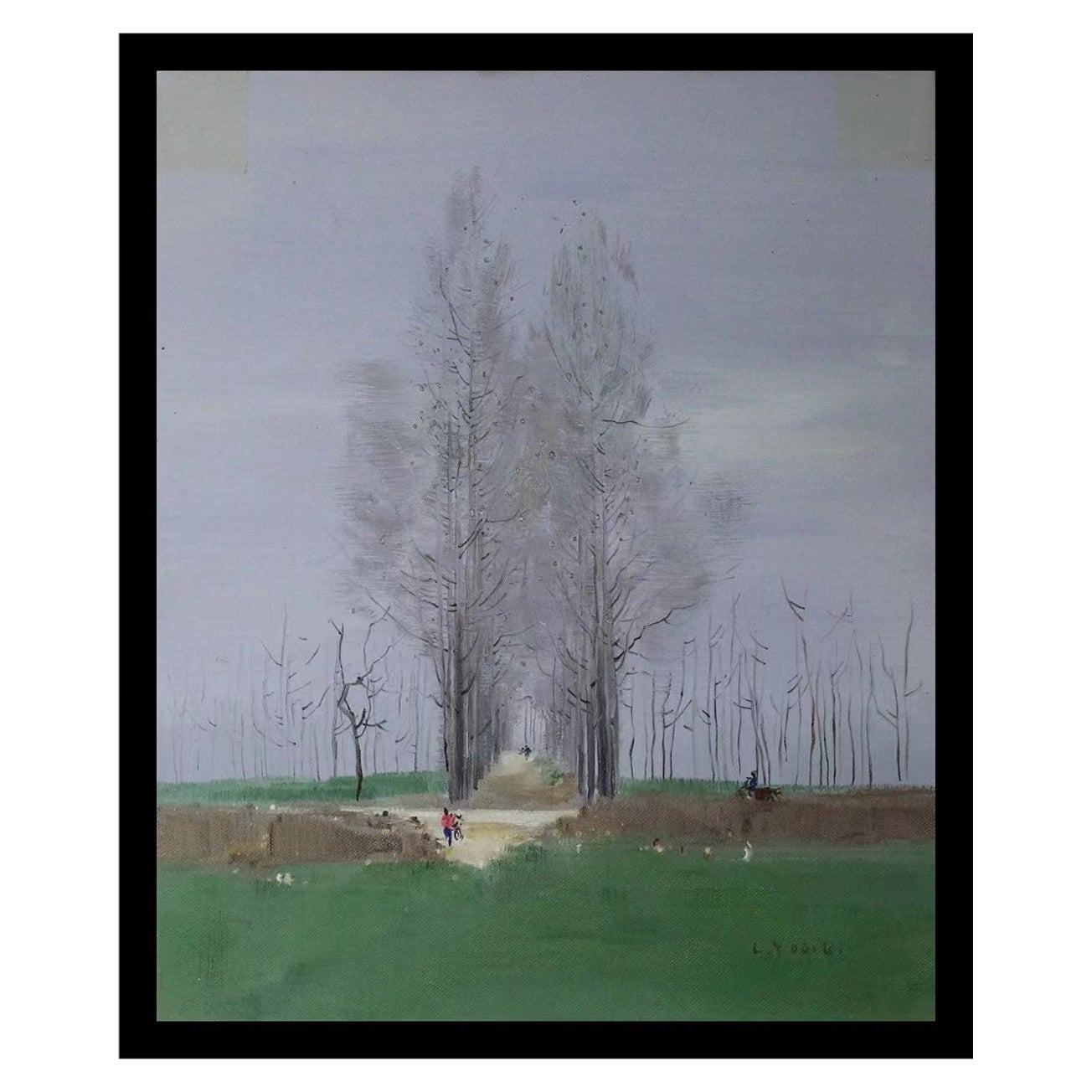 "Lost in countryside" Series with Black Metallic Frame For Sale