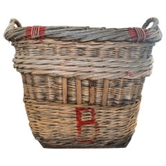 Antique French Champagne Harvesting Basket