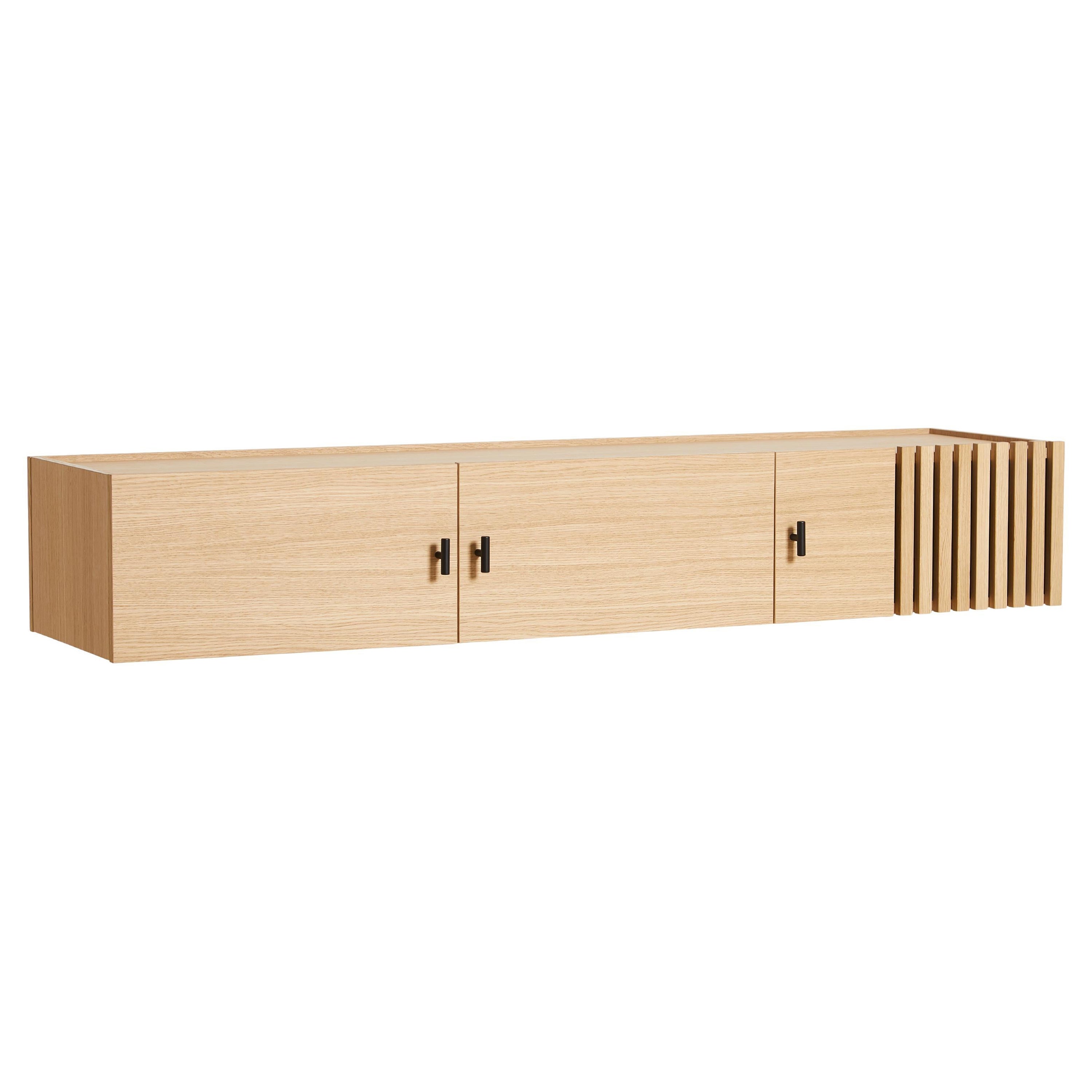 Weißes Eichenholz Array Low Sideboard 150 von Says Who im Angebot