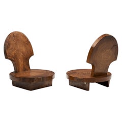 Contemporary Solid Wood Low Chairs, Asia, 21st Century