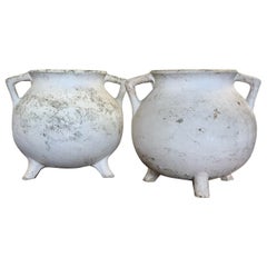 Vintage Pair of Willy Guhl Cauldron Planters