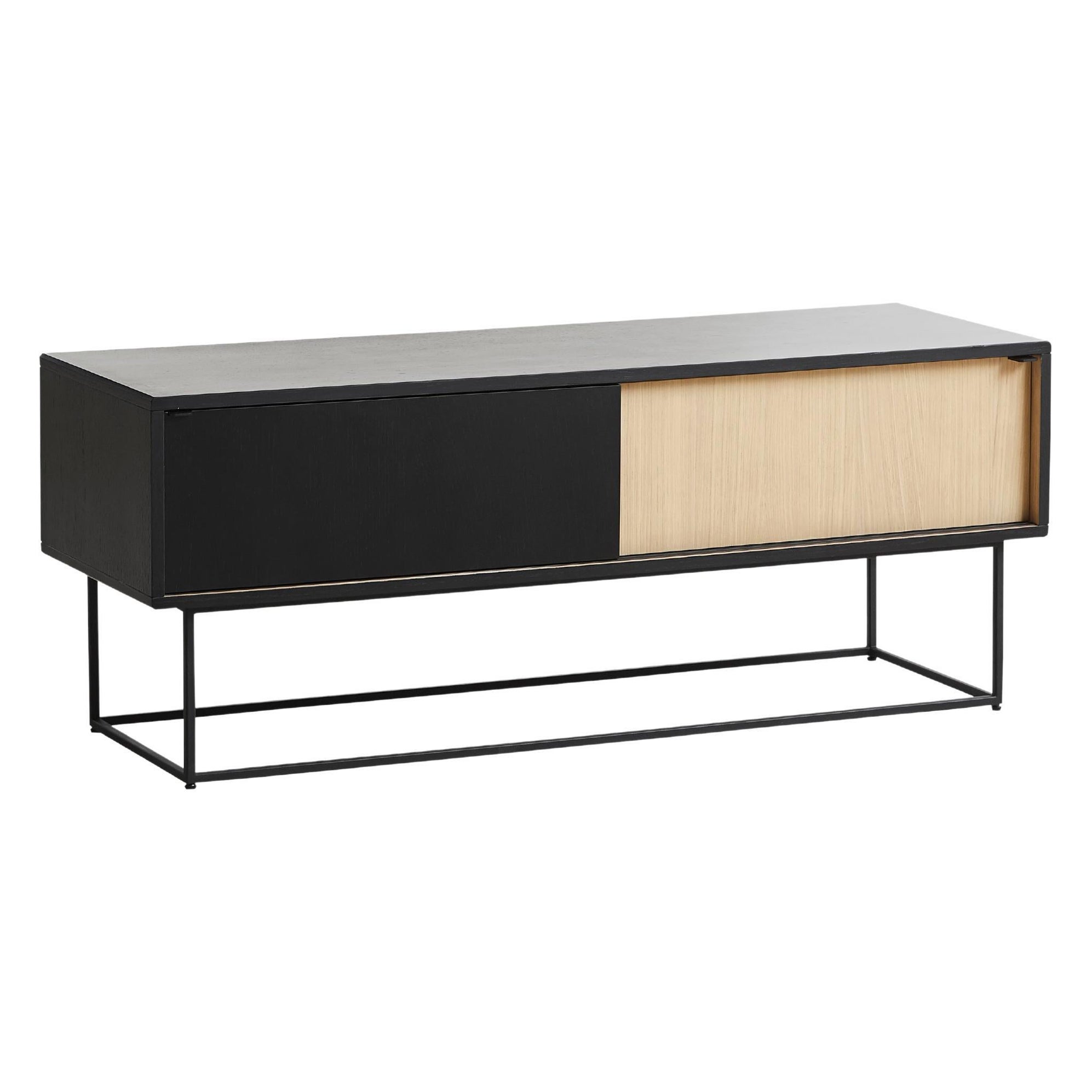 Black and White Virka Low Sideboard by Ropke Design and Moaak For Sale