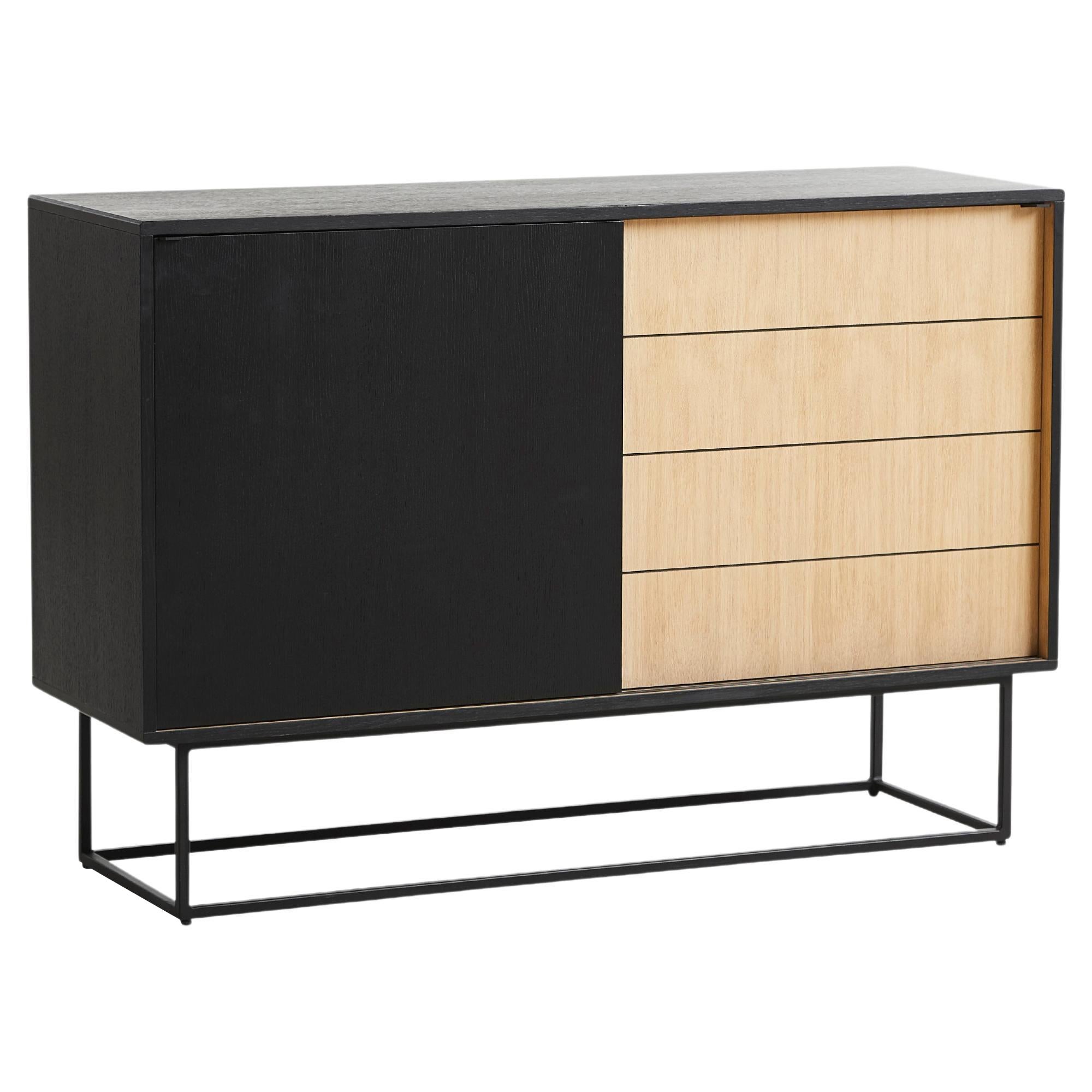 Black and White Virka High Sideboard by Ropke Design and Moaak For Sale