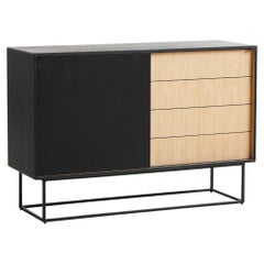 Virka High Sideboard in Schwarz und Weiß von Ropke Design and Moaak