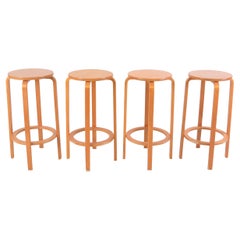 Vintage Bentwood Barstool in Manner of Alvar Aalto / Ikea, Set of 4