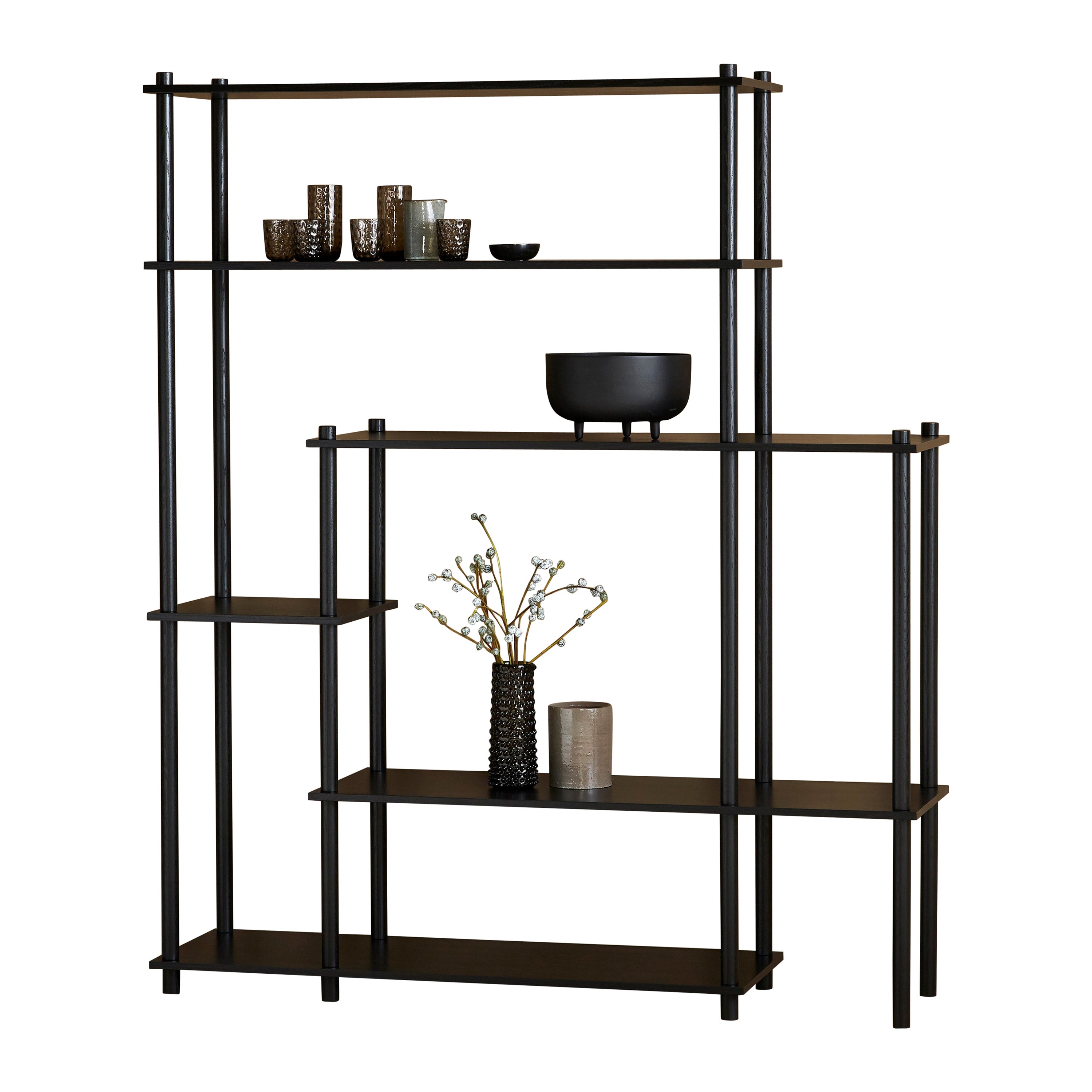 Black Oak Elevate Shelving XI by Camilla Akersveen and Christopher Konings For Sale