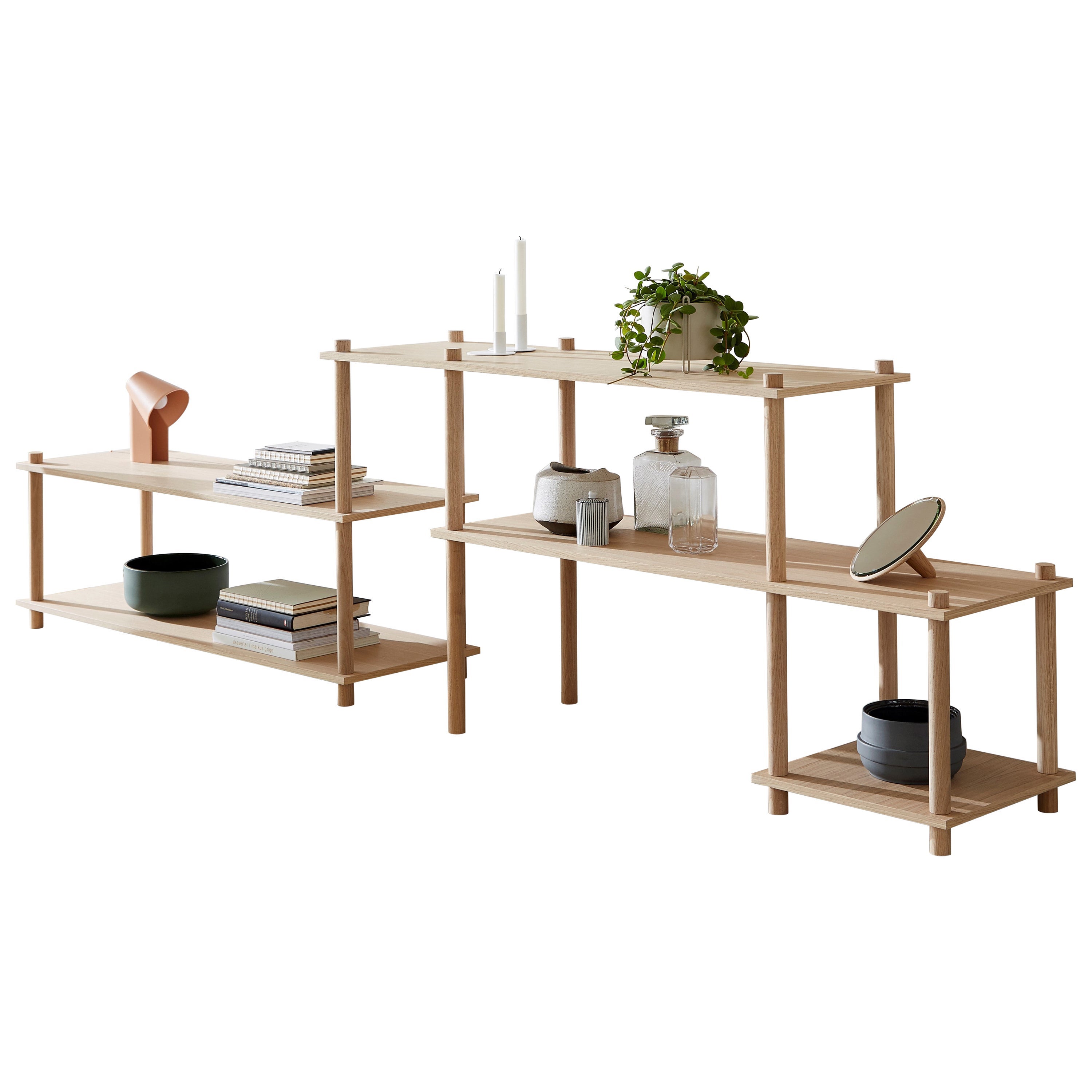 Oak Elevate Shelving viii by Camilla Akersveen and Christopher Konings For Sale