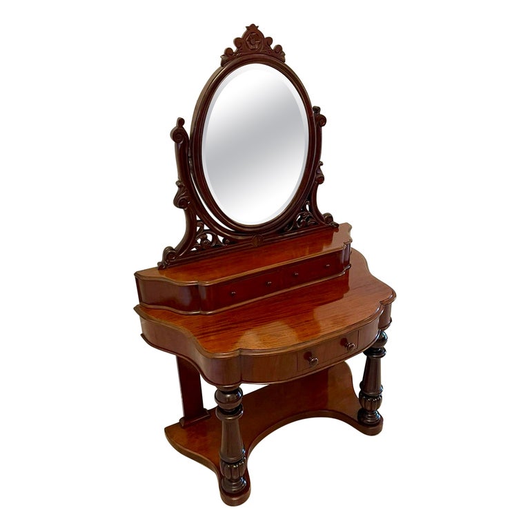 Antique Victorian Quality Mahogany Dressing Table For Sale at 1stDibs