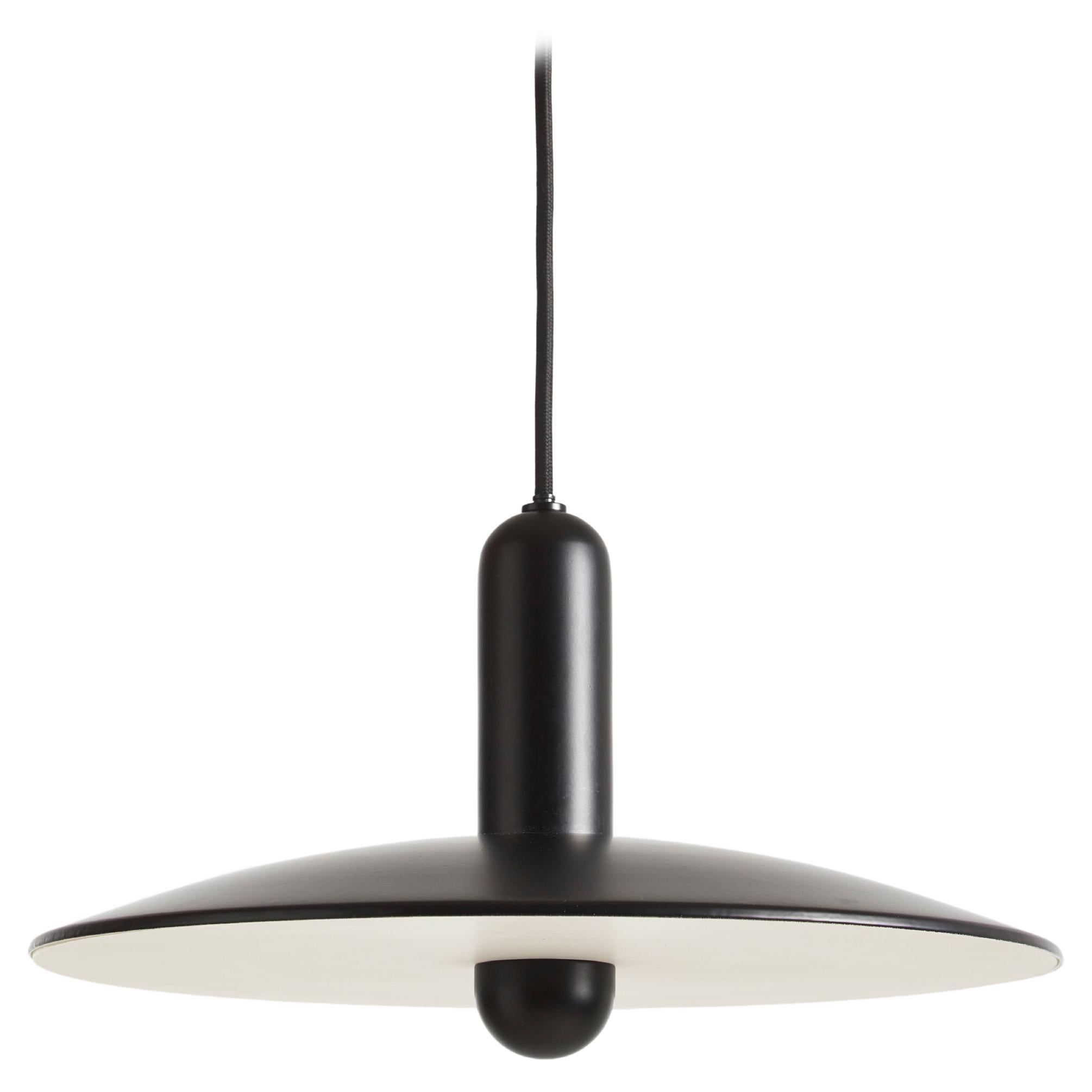 Small Black Lu Pendant Lamp by Beaverhausen For Sale