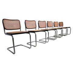 Set of 6 Cesca Chairs by Marcel Breuer for Gavina, 1970s