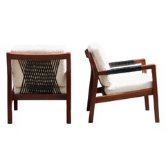 Pair of Walnut 'Trienna’ Armchairs, Carl-Gustaf Hiort af Ornäs, Finland, 1957