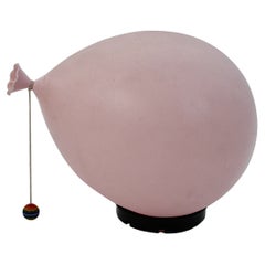 Italian Modern Vintage Pink Plastic Balloon Table Lamp Sconce Yves Christin, 1980