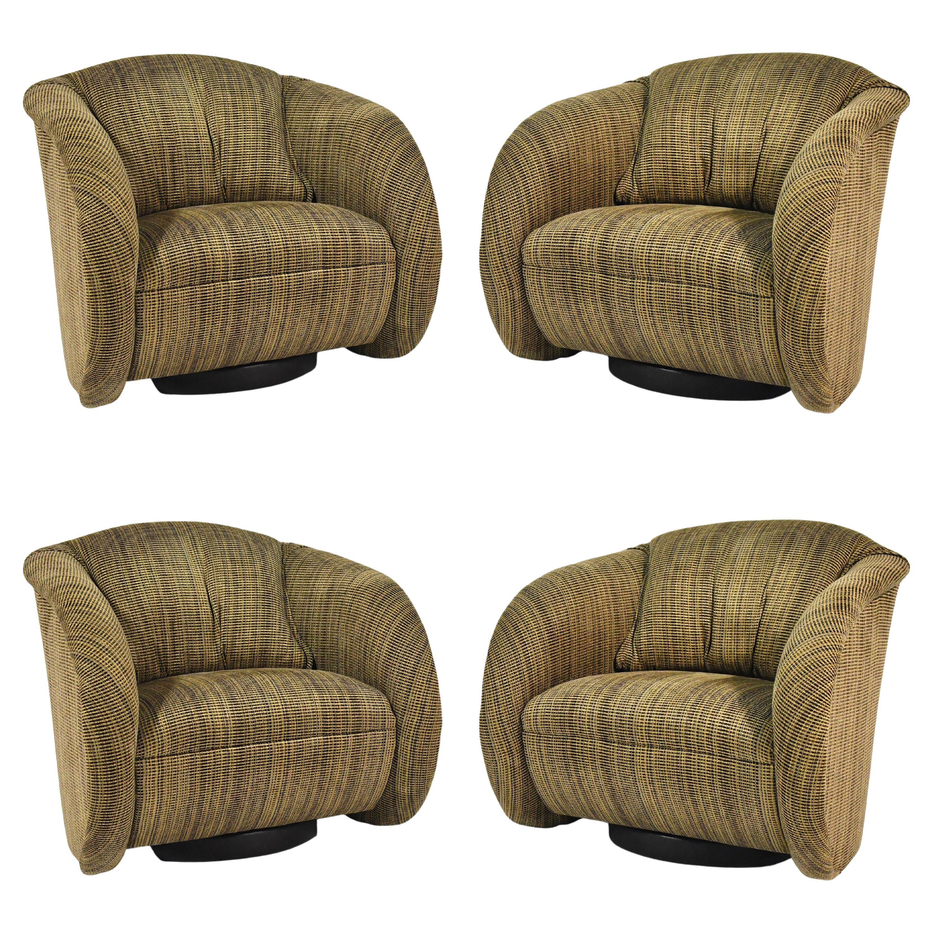Sculptural Swivel Lounge Chairs by Preview For Sale