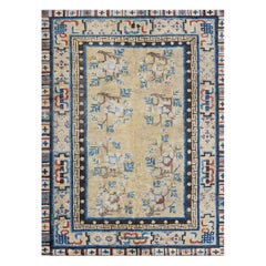 Late 19th Century Traditional Handwoven Chinese Deco Rug