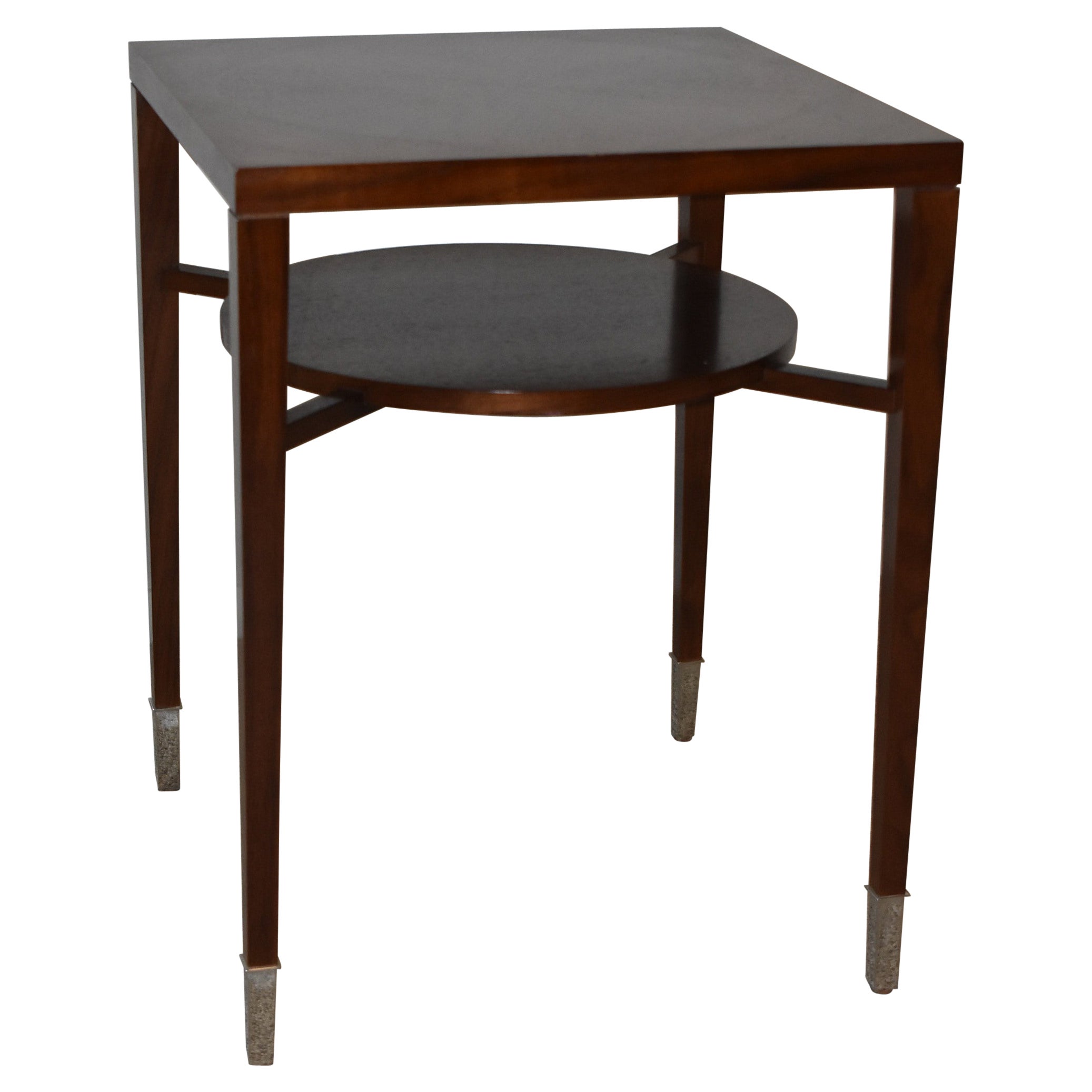 Mahogany Modern Side Table by Bolier & Company For Sale