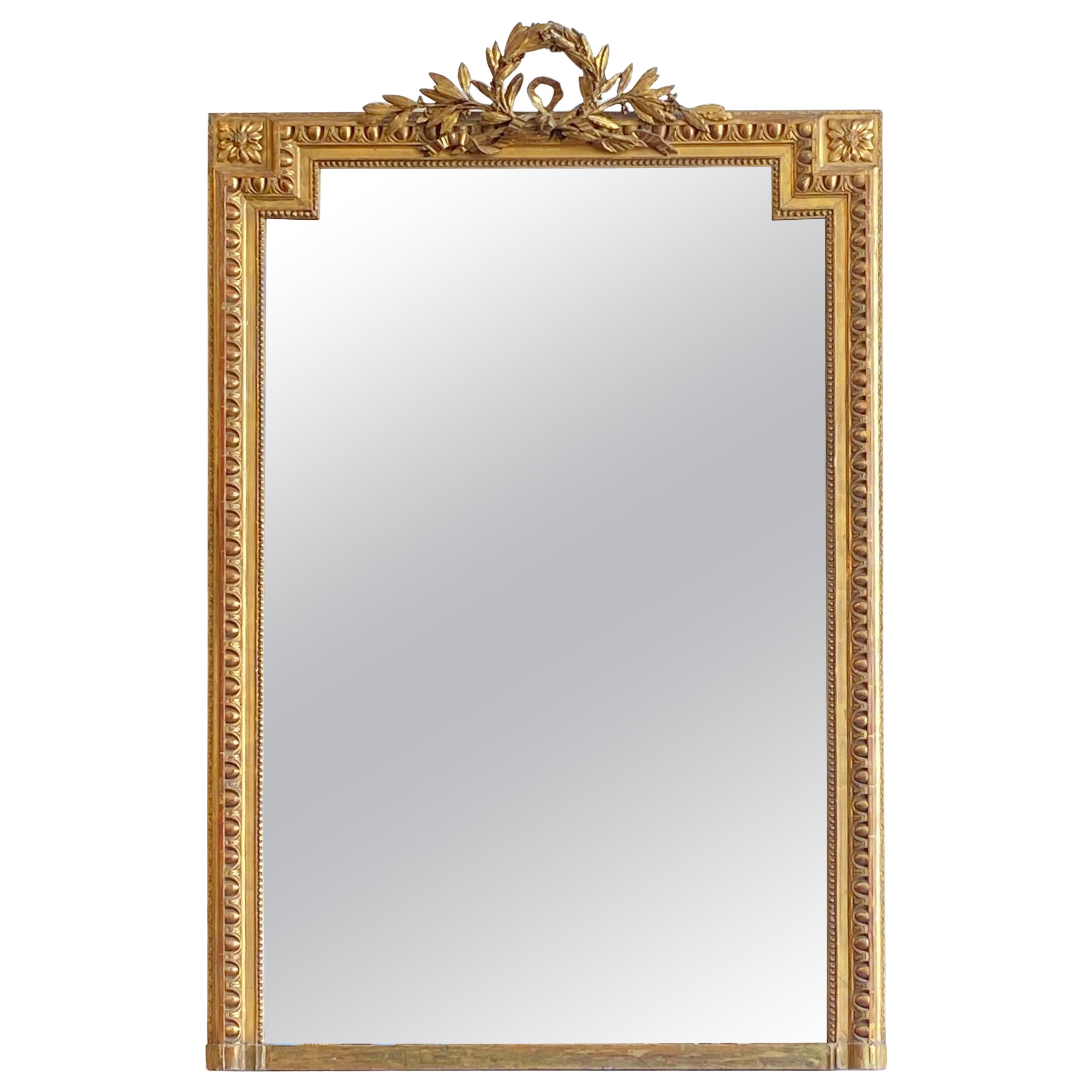 French Giltwood Pier Mirror, circa 1820 For Sale