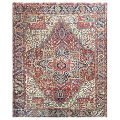 Antique Persian Heriz, Carpet, circa 1920s