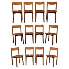 Oak Dining Chairs by Pierre Gautier-Delaye, France, circa 1950s
