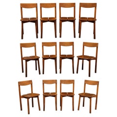 Retro Oak Dining Chairs by Pierre Gautier-Delaye, France, circa 1950s