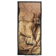 Antique 17th Century Tapestry Fragment from Flanders, the Flight into Egypt