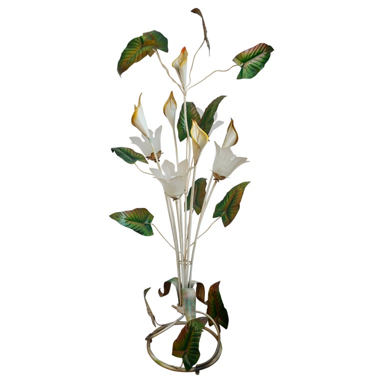 Flower Bunch Floral Floor Lamp, Italy, 1970s For Sale