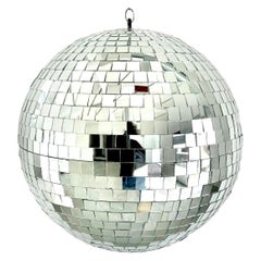 Large Mosaic Glass Disco Ball, 1970s USA