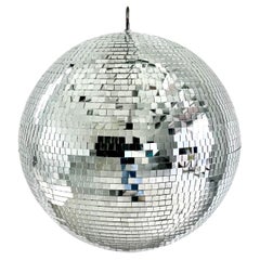 Grande boule de discothèque en verre mosaïque, années 1970 USA