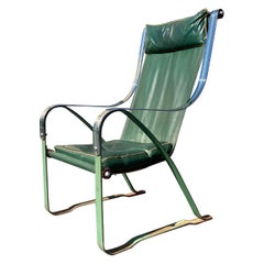 Vintage Green Sling Lounge Chair by Mckay Craft