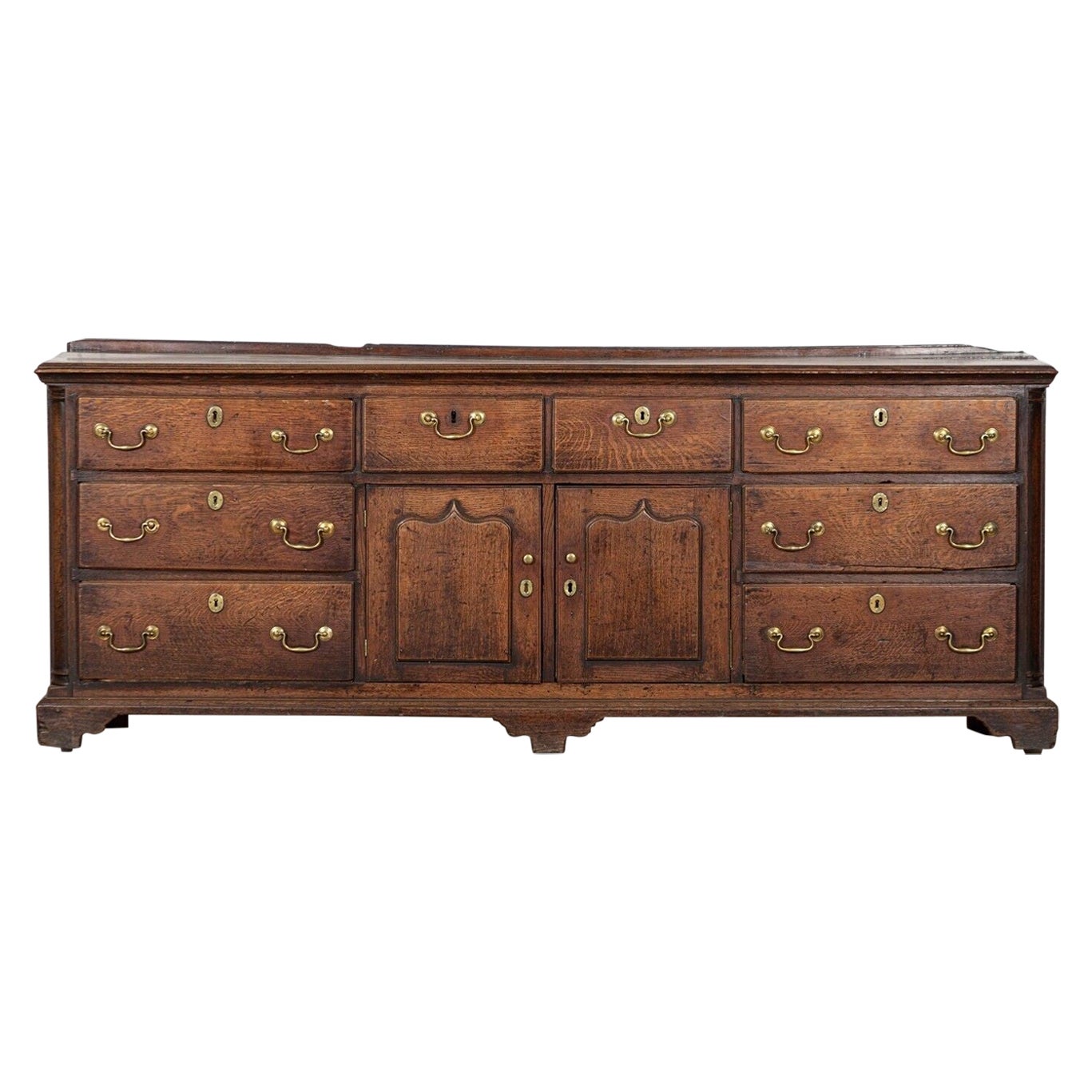 Large English III Vernacular Oak Dresser Base For Sale at 1stDibs