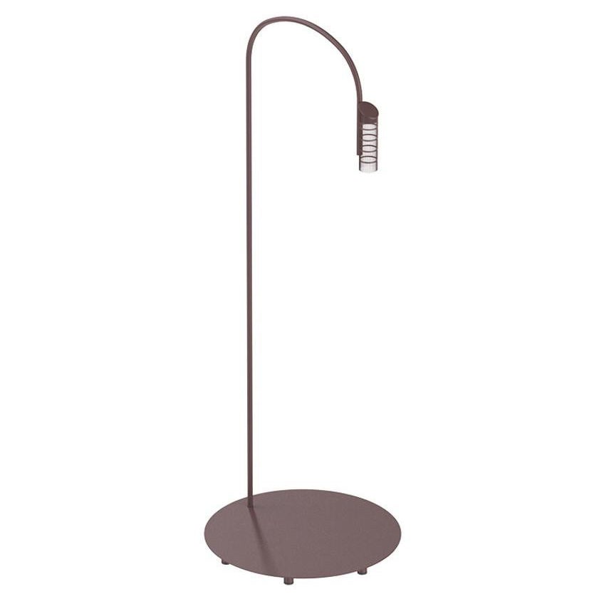 Flos Caule 2700K Model 3 Outdoor Floor Lamp in Deep Brown with Nest Shade For Sale
