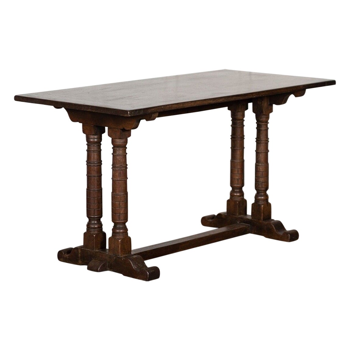 English Oak Refectory Table For Sale