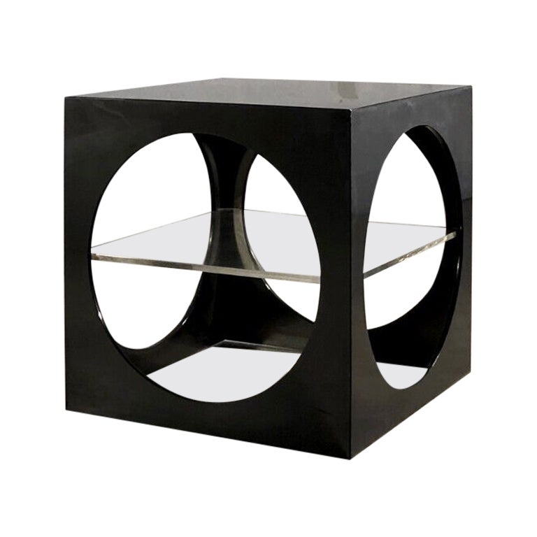 A SEVENTIES Sculptural POP KINETIC Lucite SIDE or NESTING TABLE, France, 1970