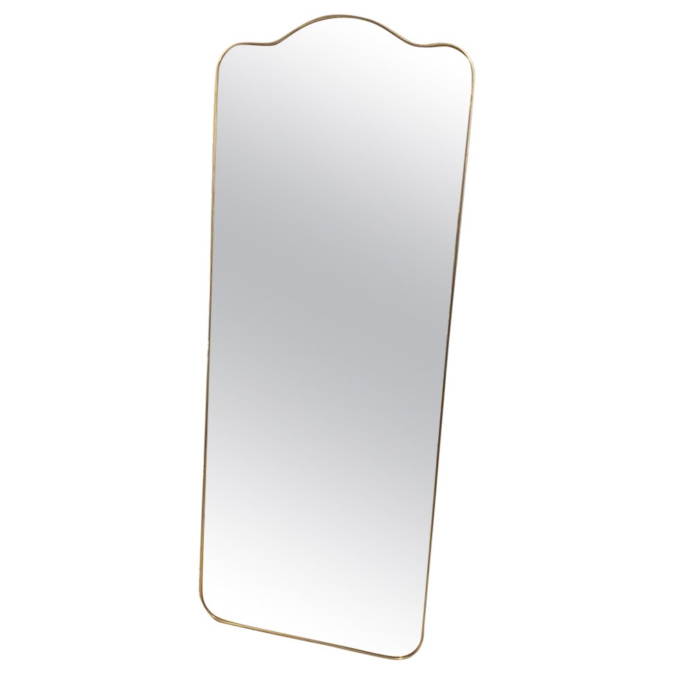 Wonderful Brass Mirror, 1960s, Italy For Sale