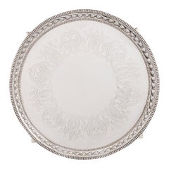 Footed Sterling Silver Salver, London, 1861