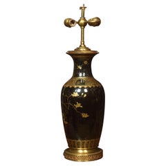 Lampe vase balustre Famille Noire