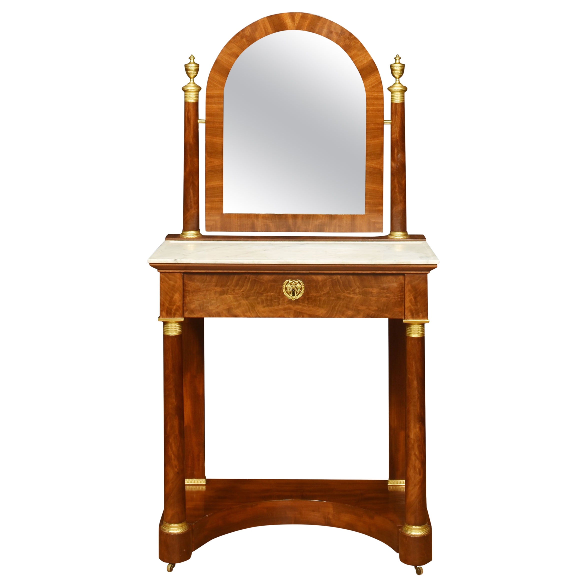 French Ormolu Mounted Empire Dressing Table