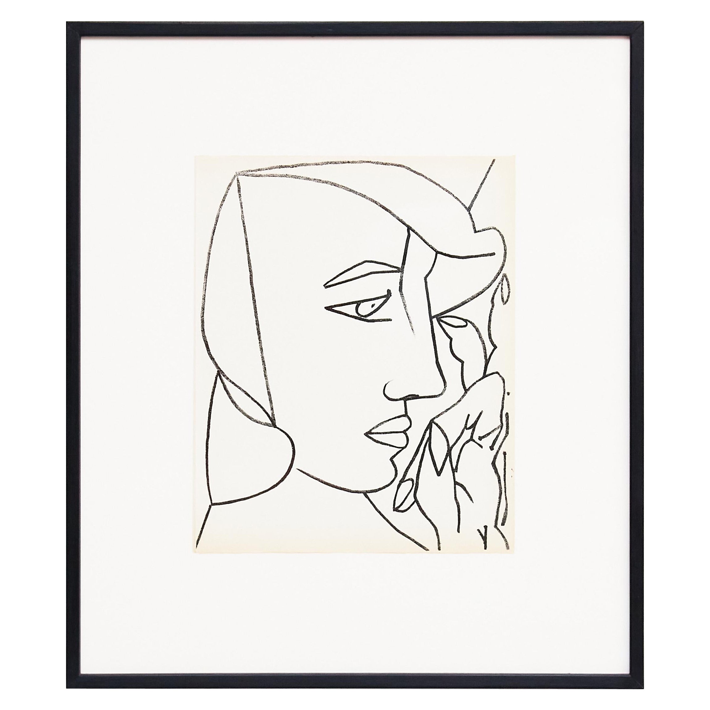 Françoise Gilot Litografia "Ritratto di donna", 1951