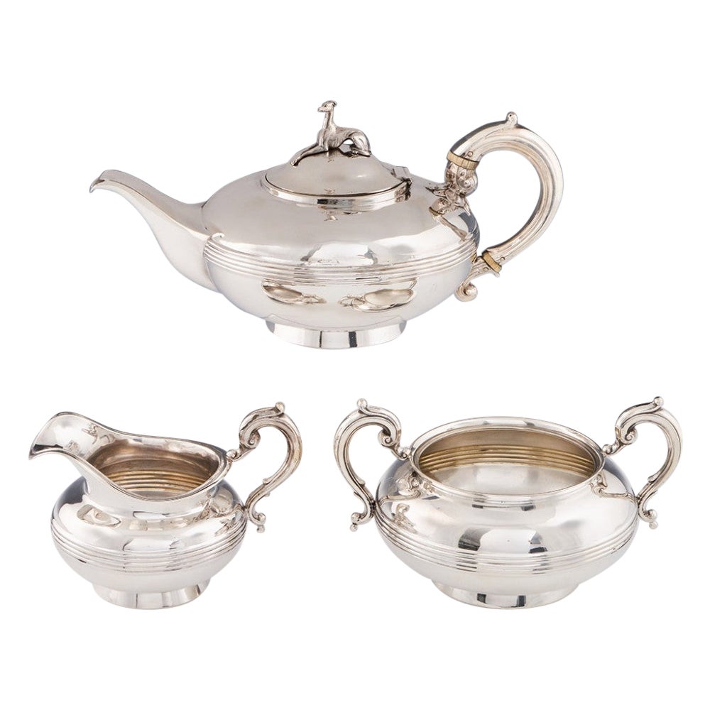 Sterling Silver Tea Set, London, 1856