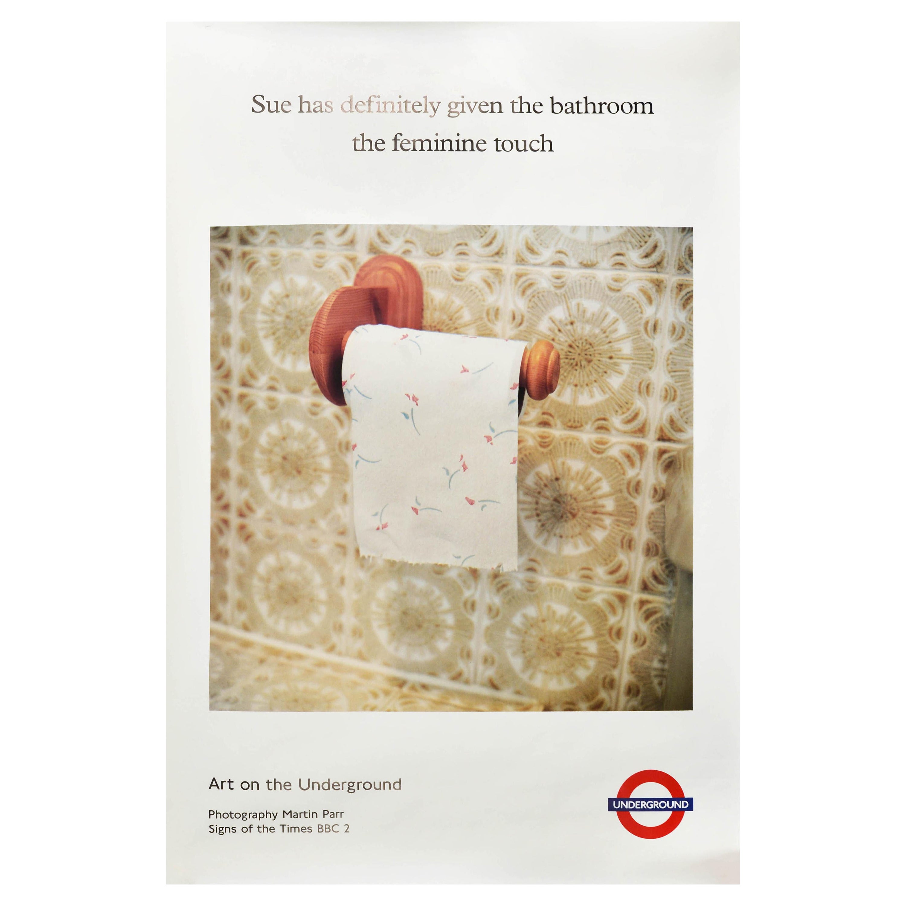 Original Vintage London Underground Poster Feminine Touch Martin Parr Design Art For Sale