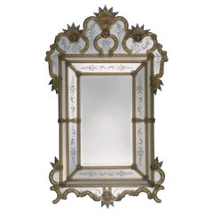 "Giudecca" Murano Glass Mirror in Venetian Style by Fratelli Tosi
