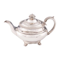 Antique Newcastle Sterling Silver Teapot, 1836
