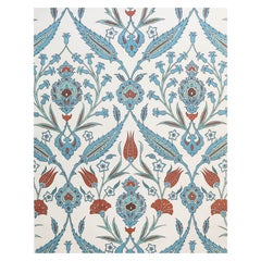 Original Antique Print of a 19th Century Persian Wallpaper Panel, France, 1860
