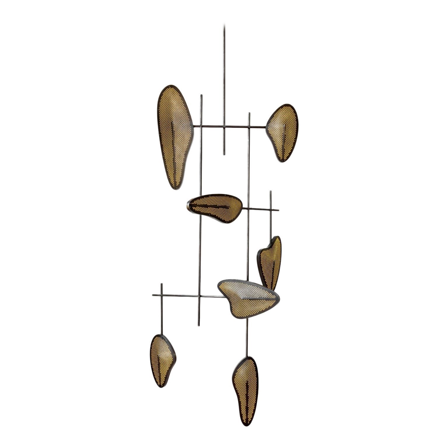 Candelera 04 Hanging Lamp Steel by Federico Stefanovich For Sale