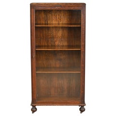 Used Stickley Style Arts & Crafts Oak Glass Front Bookcase, circa 1900